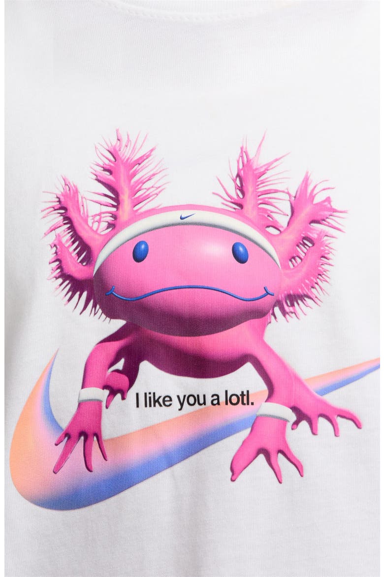 Kids' Axolotl Graphic T-Shirt, Alternate, color, 100 WHITE