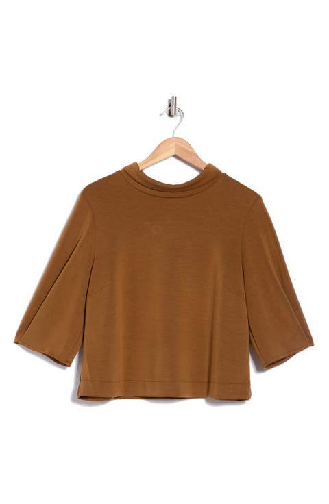 Mock Neck Crop Top