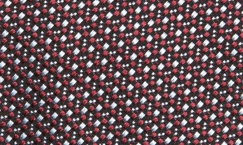 Zegna Ties Geometric Silk Jacquard Tie In Red