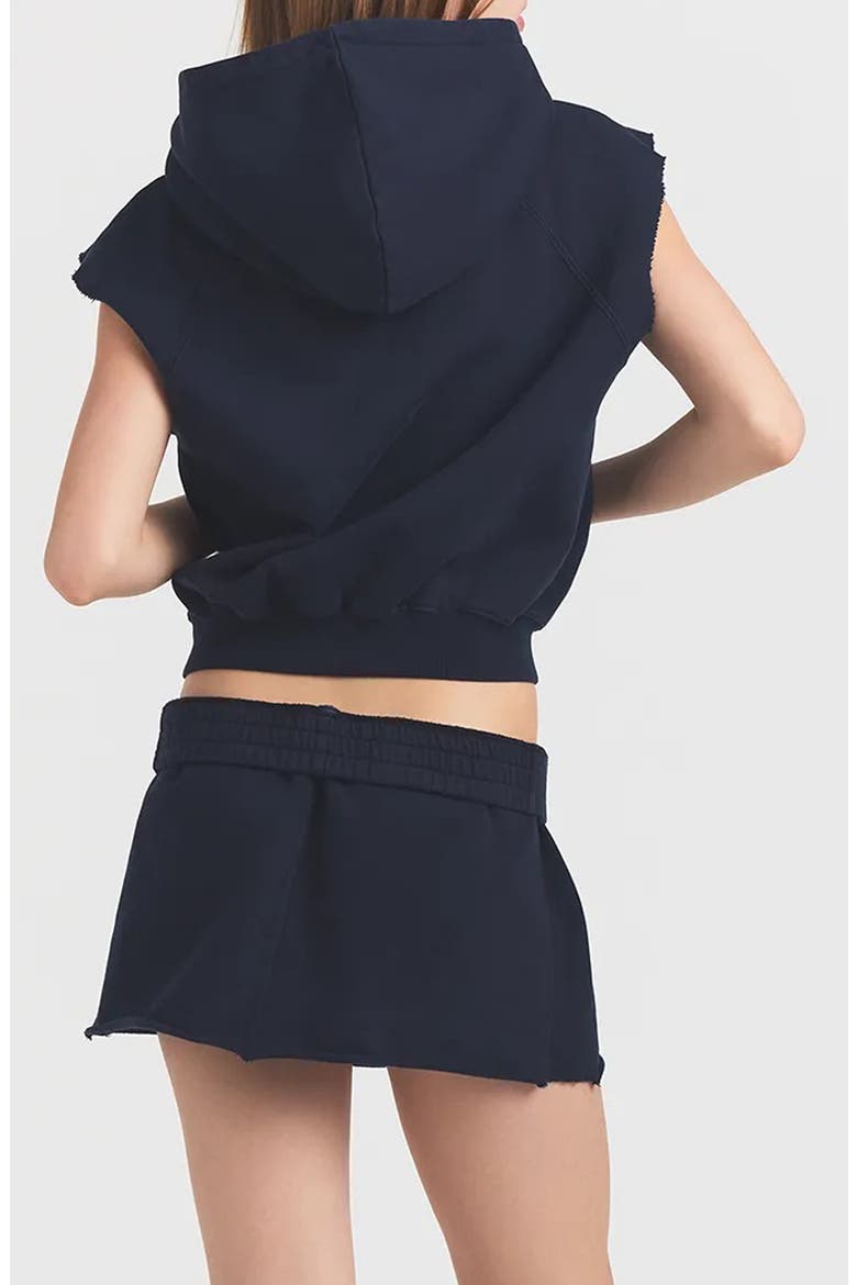 Boyfriend Fleece Muscle Hoodie, Alternate, color, NAVY