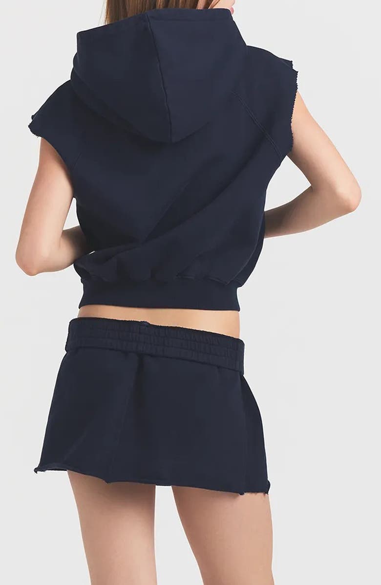 SKIMS Boyfriend Fleece Muscle Hoodie, Alternate, color, Navy