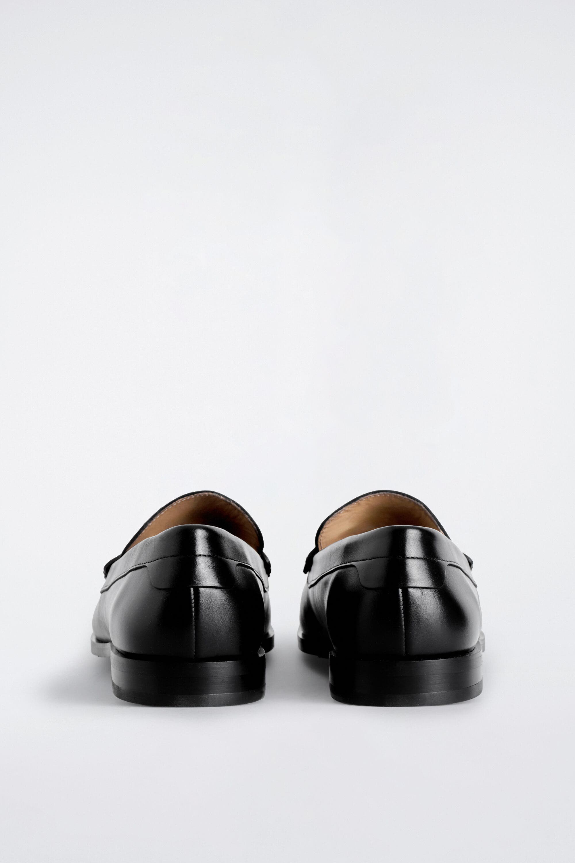 Leather Penny Loafers, Alternate, color, BLACK