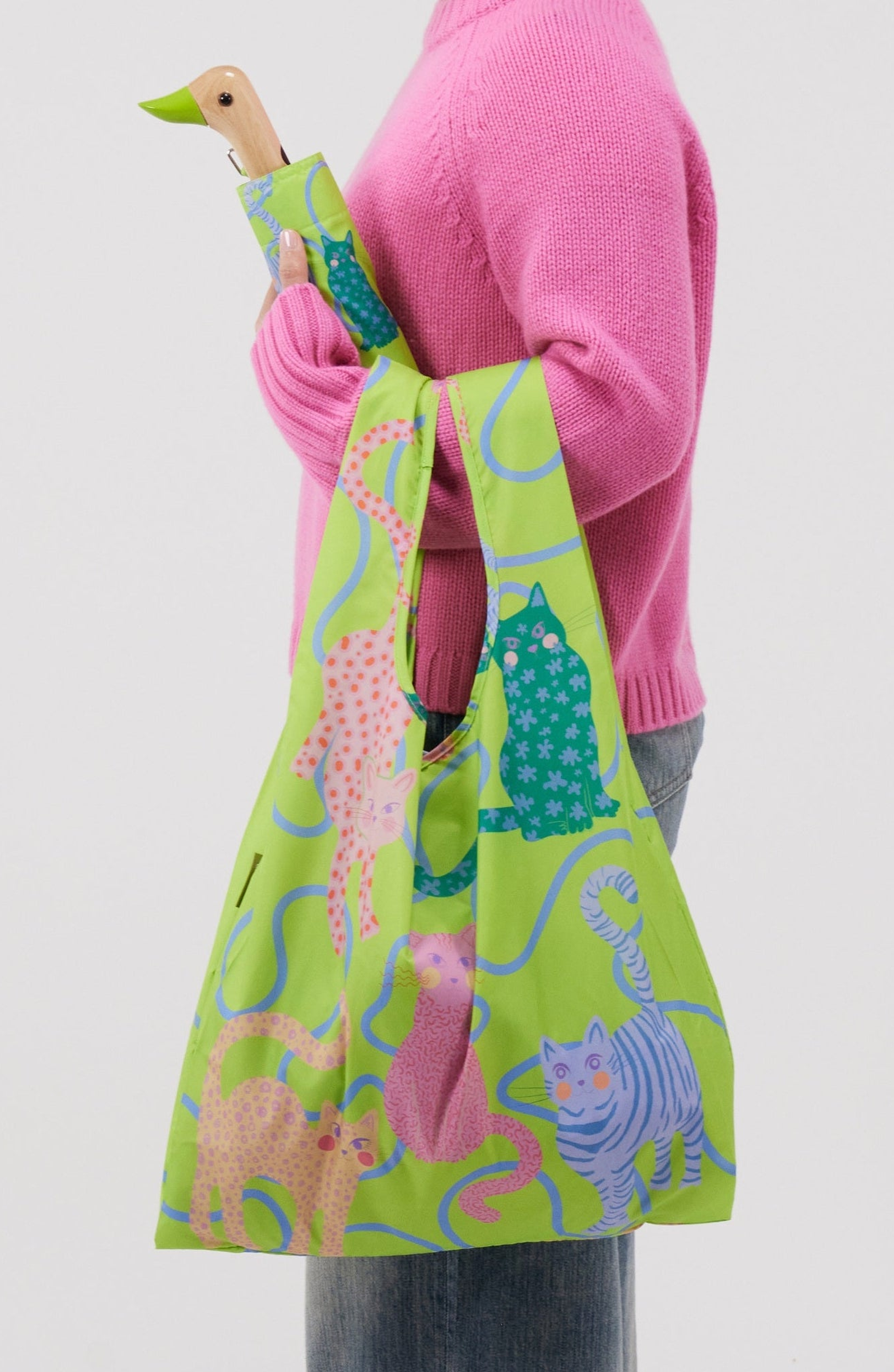 The Extra Bag, Alternate, color, Lime Arty Cats