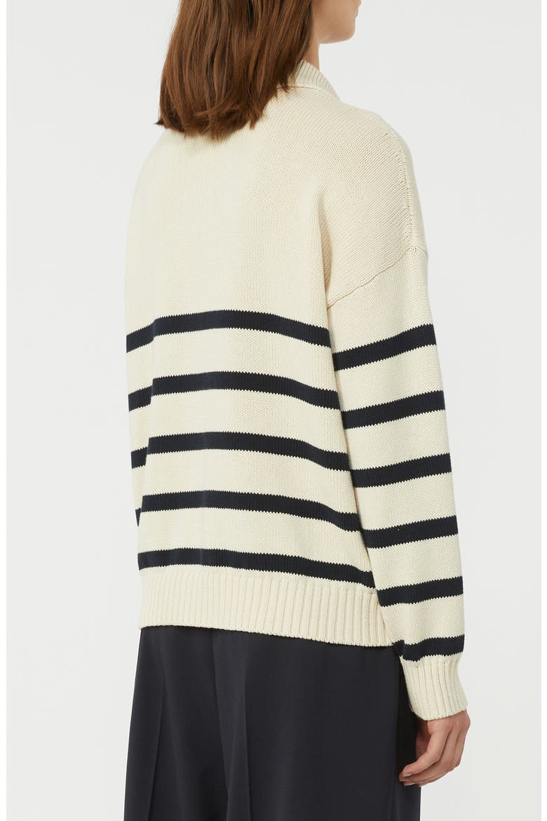 Panfilo Stripe Polo Sweater, Alternate, color, NAVY