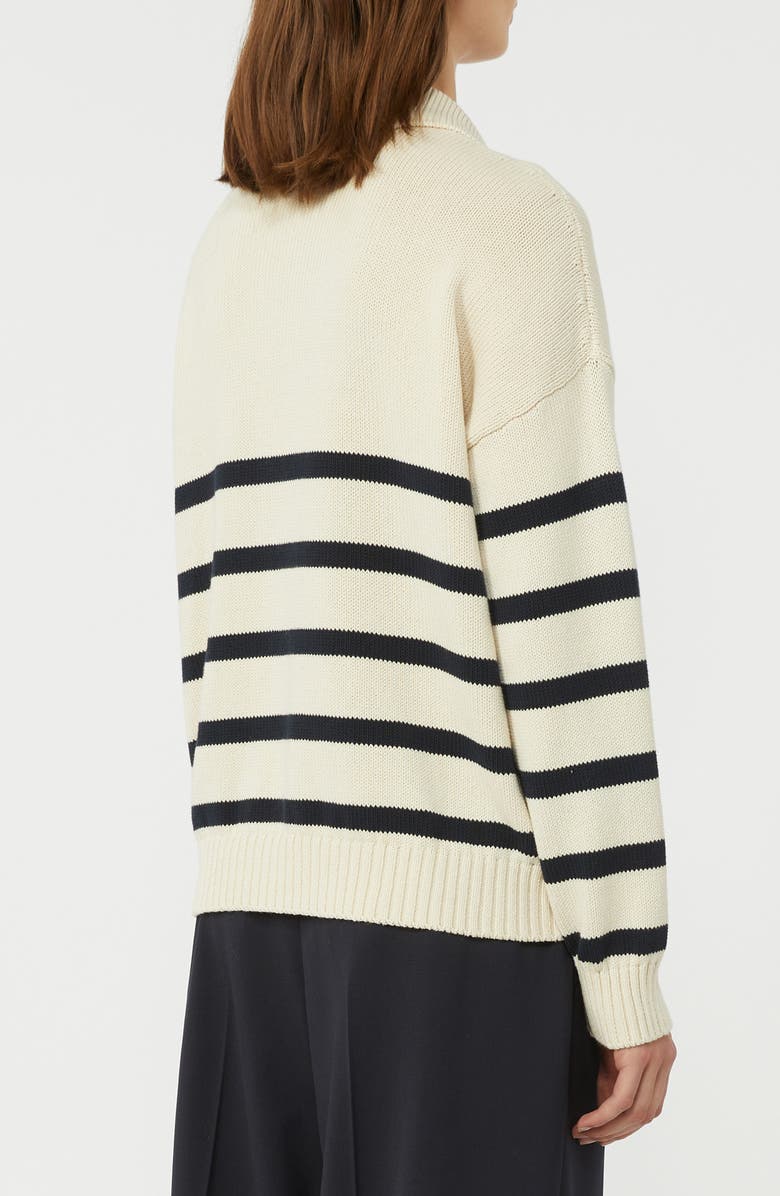 Weekend Max Mara Panfilo Stripe Polo Sweater, Alternate, color, Navy