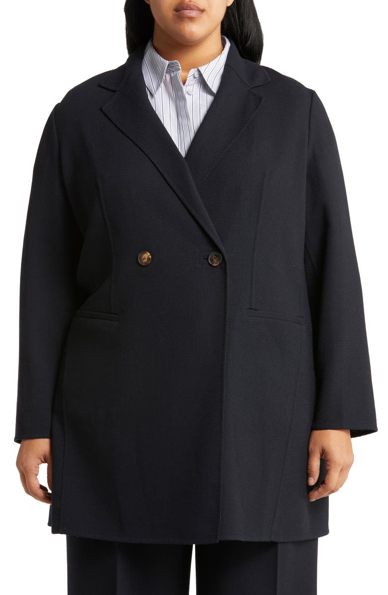 Lafayette 148 New York Double Face Responsible Wool Nouveau Crepe Double Breasted Blazer, Alternate, color, 