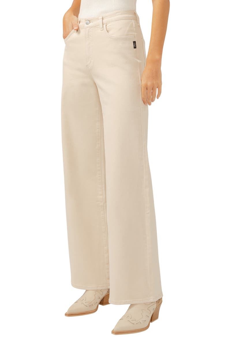 Silver Jeans Co. Highly Desirable High Waist Ultra Wide Leg Jeans, Alternate, color, Sand