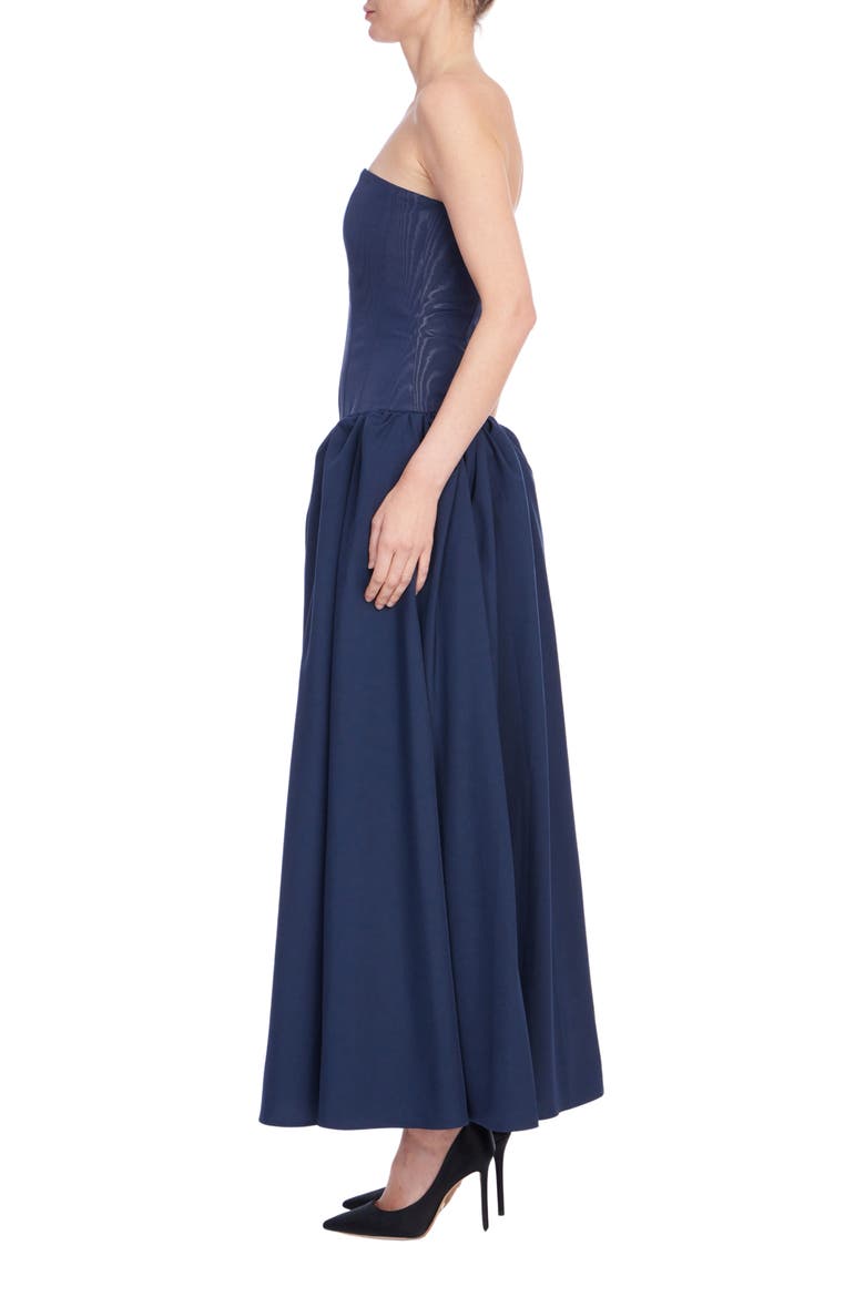 Strapless Drop Waist Dress, Alternate, color, NAVY