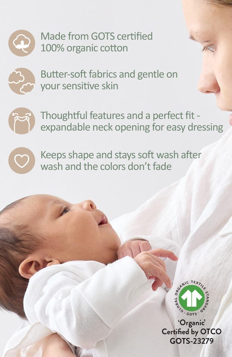 BUTTERBLU Sam Assorted 5-Pack Sleeveless Organic Cotton Bodysuits, Alternate, color,