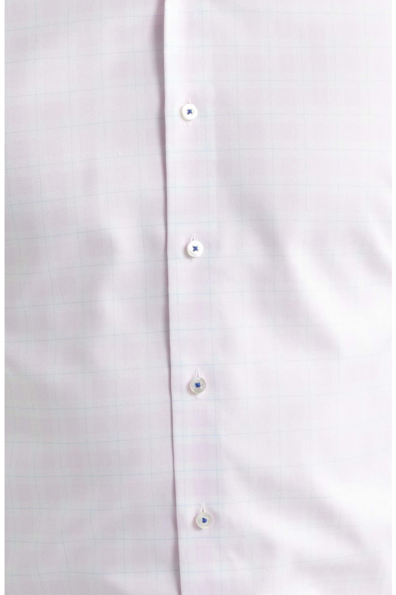 Slim Fit Check Non-Iron Cotton Twill Dress Shirt, Alternate, color, PINK