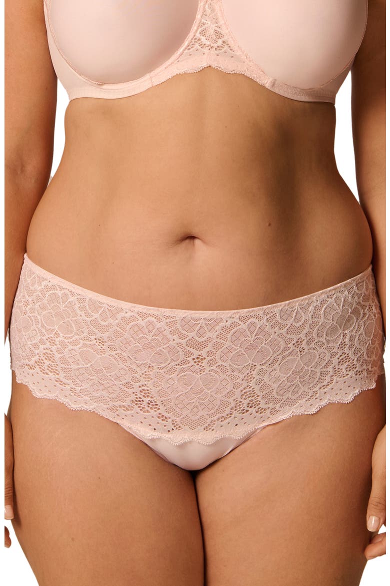 'Caresse' Lace Boyshorts, Alternate, color, BLUSH