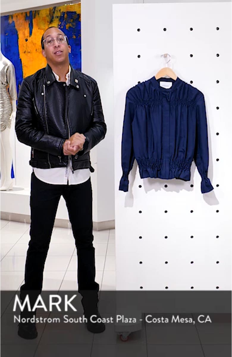 Smocked Zip Front Jacket, sales video thumbnail