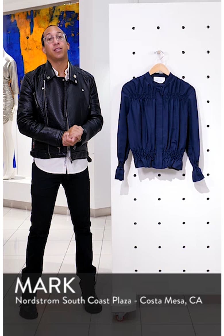 Smocked Zip Front Jacket video