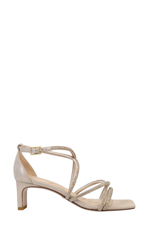 Pelle Moda Teena Ankle Strap Sandal In Dk Taupe Shimmer