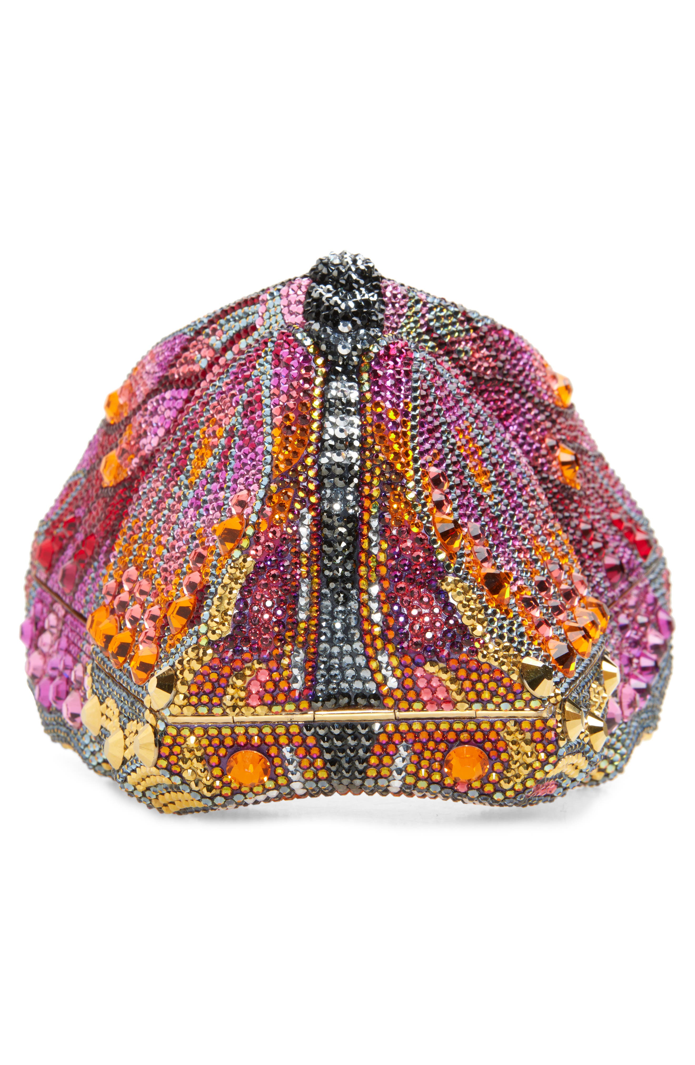 JUDITH LEIBER COUTURE Butterfly Crystal Clutch, Alternate, color, Champagne Multi