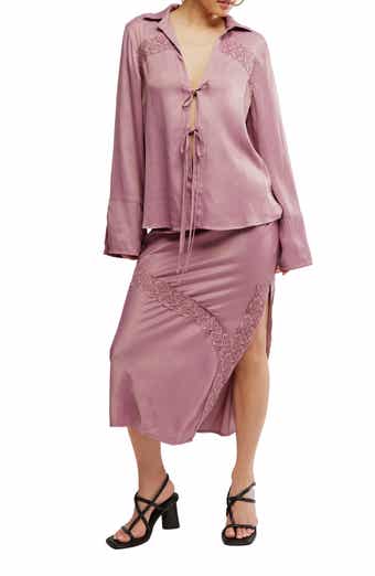 Free People Lucia Tie Top & Maxi Skirt Set