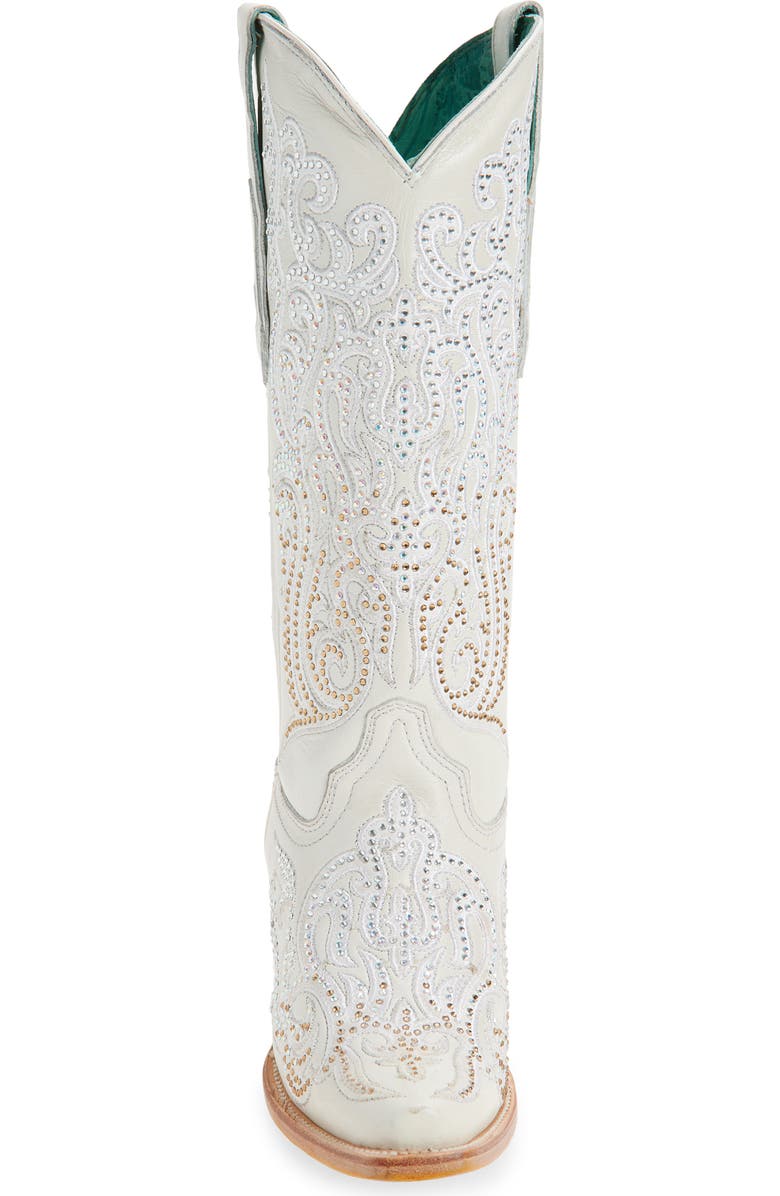 CORRAL Crystal & Embroidered Western Boot, Alternate, color,