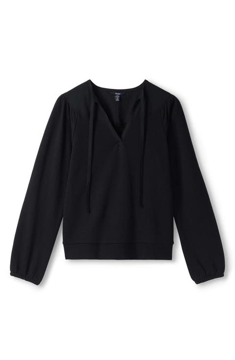Cotton Jersey V-Neck Top