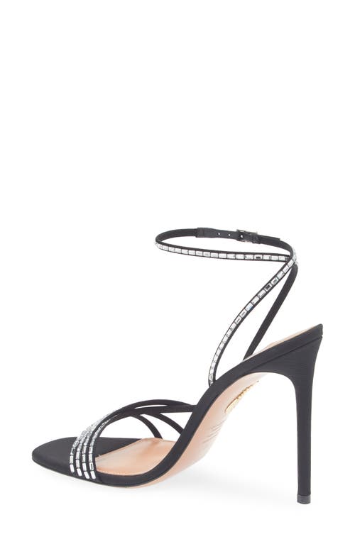 Aquazzura Mistica Crystal Embellished Ankle Strap Sandal