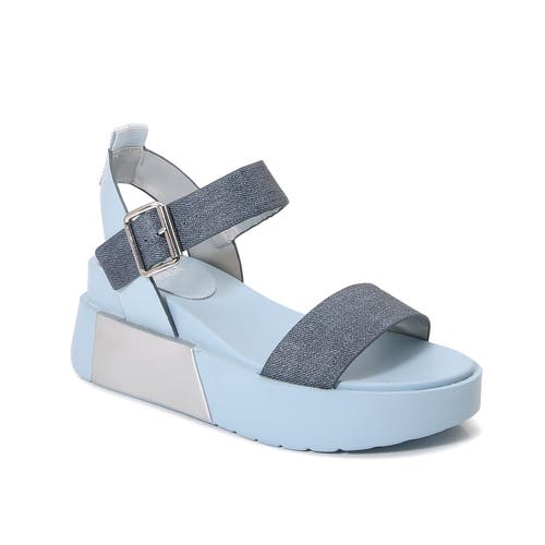 Ninety Union Sport Wedge Sandal In Blue