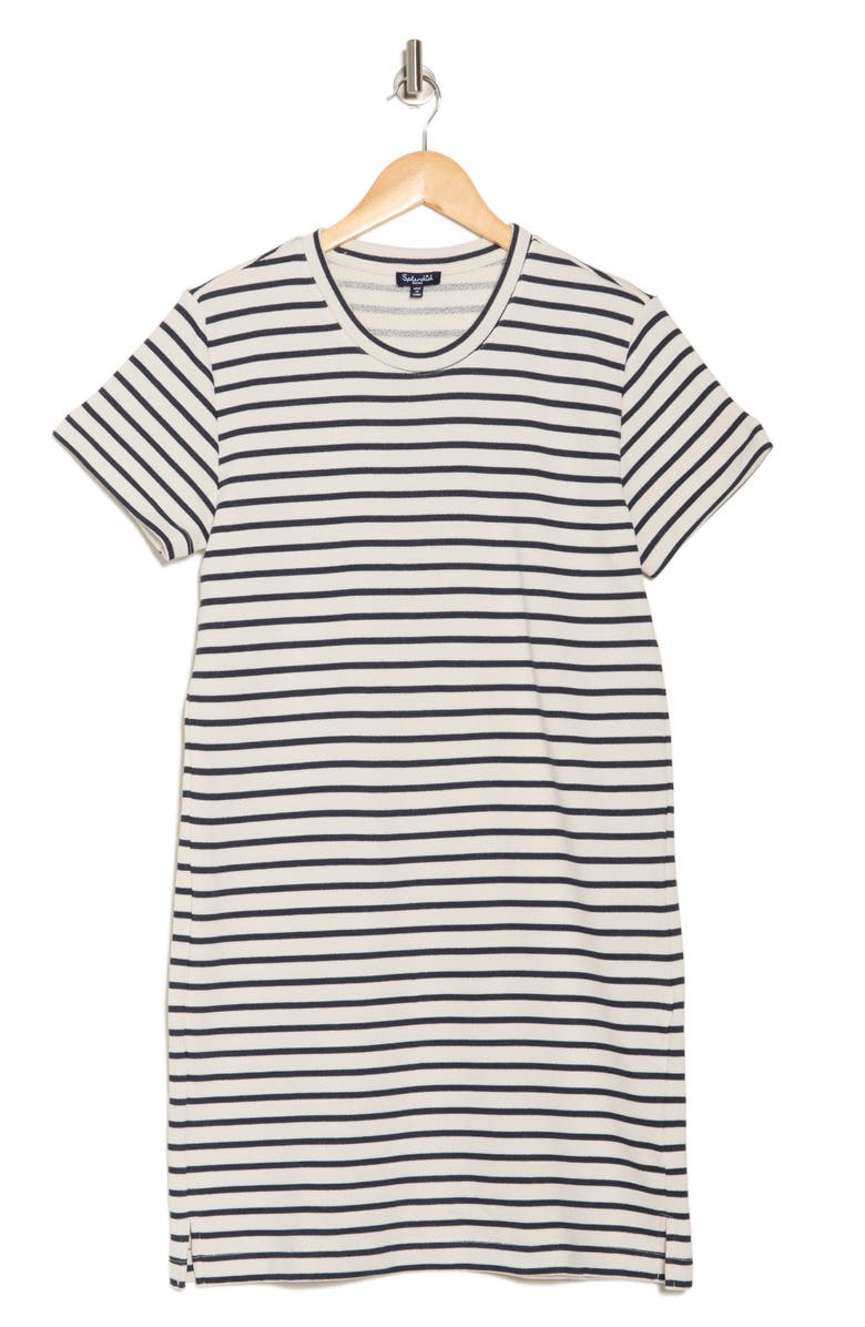 Splendid Royale Stripe Cotton Blend T-Shirt Dress, Alternate, color, Navy Stripe