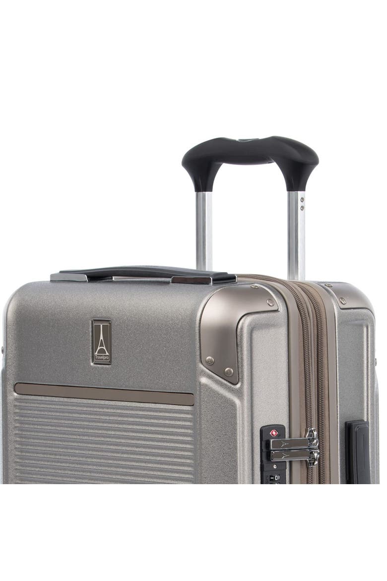 Platinum Elite Hardside 20" Compact Carry On Spinner Luggage, Alternate, color, Metallic Sand
