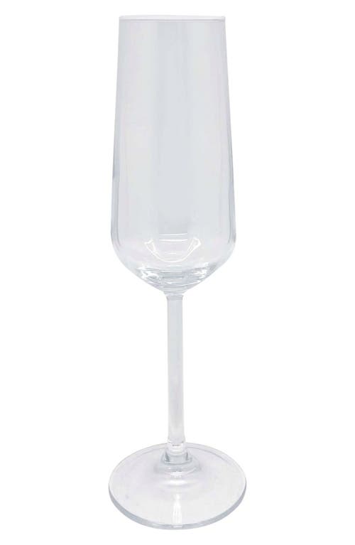 Mariposa Fine Line Set of 4 Glass Champagne Flutes in Clear 