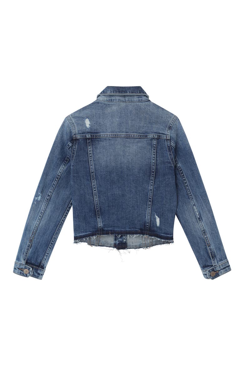 Kids' Distressed Denim Jacket, Alternate, color, CLOUD