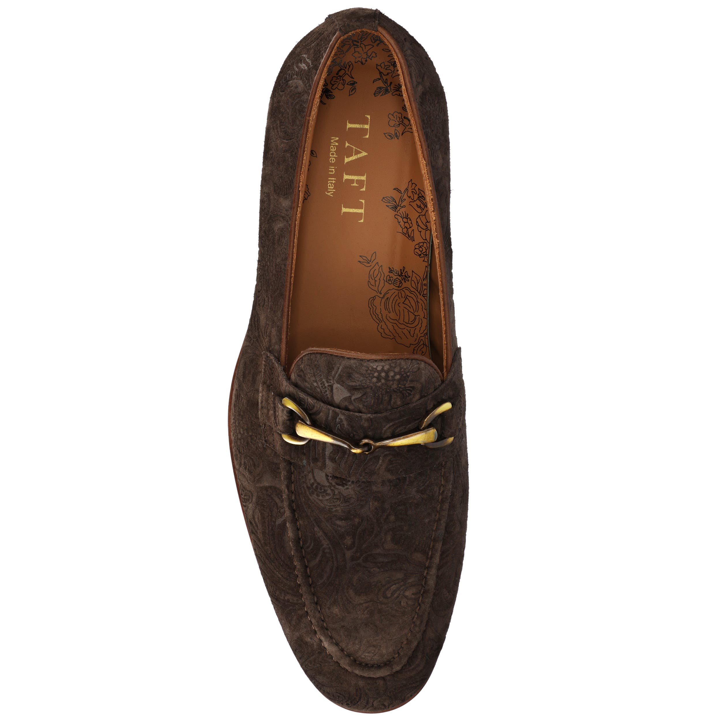 Men's Russell Bit Loafer, Alternate, color, Chocolate Floral Suede