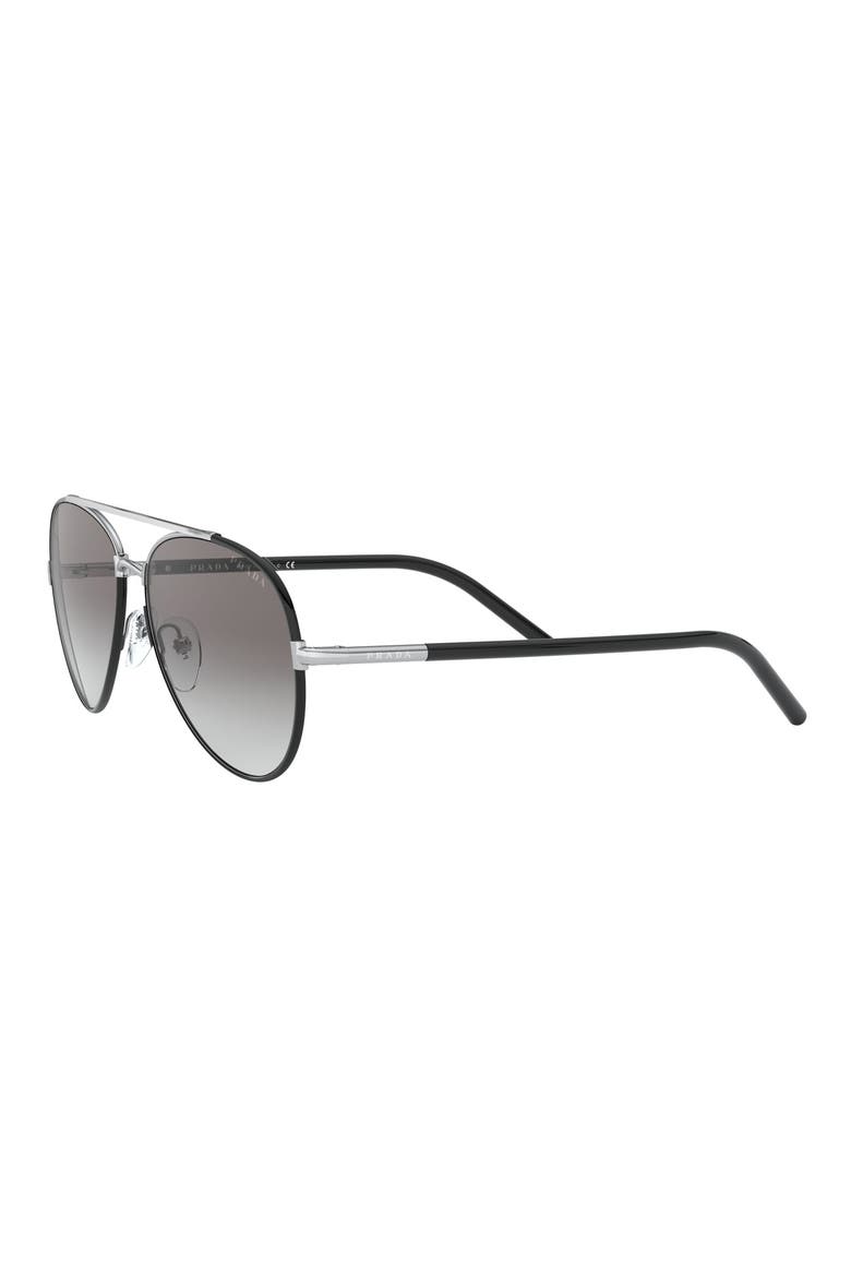 57mm Gradient Aviator Sunglasses, Alternate, color, BLACK/ GREY GRADIENT