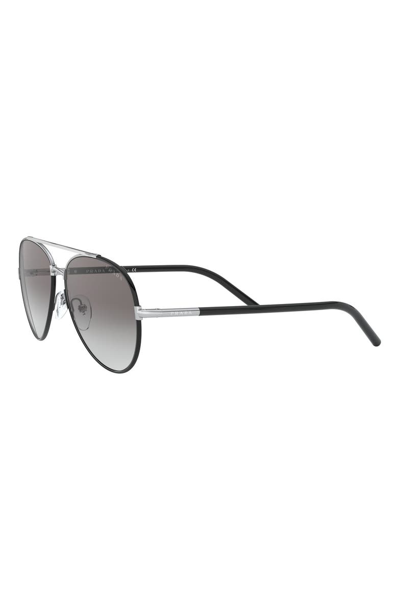 Prada 57mm Gradient Aviator Sunglasses, Alternate, color, 