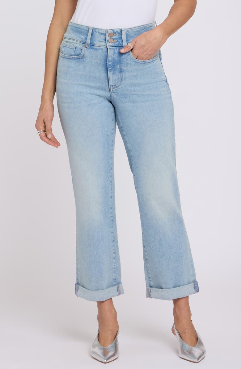 NYDJ Bailey High Waist Crop Relaxed Straight Leg Jeans, Main, color, Keys View