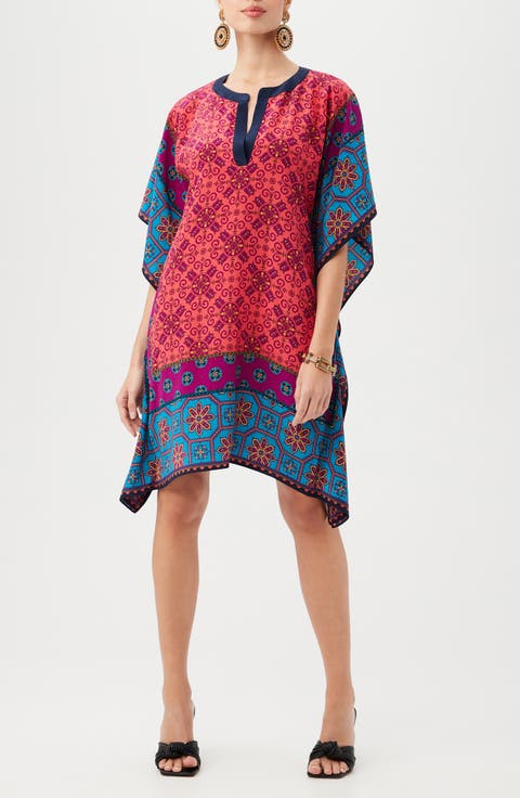 Theodora Silk Caftan Dress