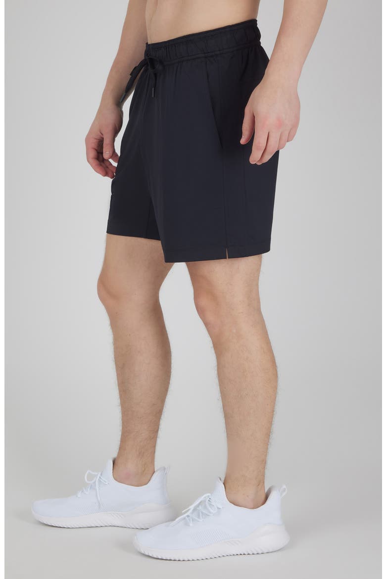 Power Piqué Stretch Knit Shorts, Alternate, color, BLACK