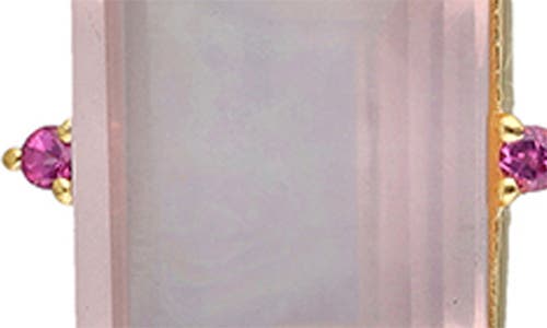 Ys Gems Semiprecious Stone Drop Earrings In Pink