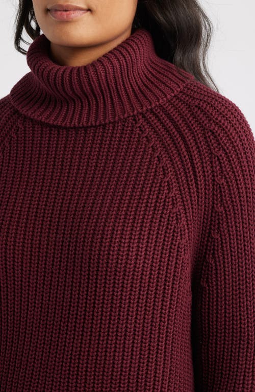 525 Stella Cotton Turtleneck Sweater In Red