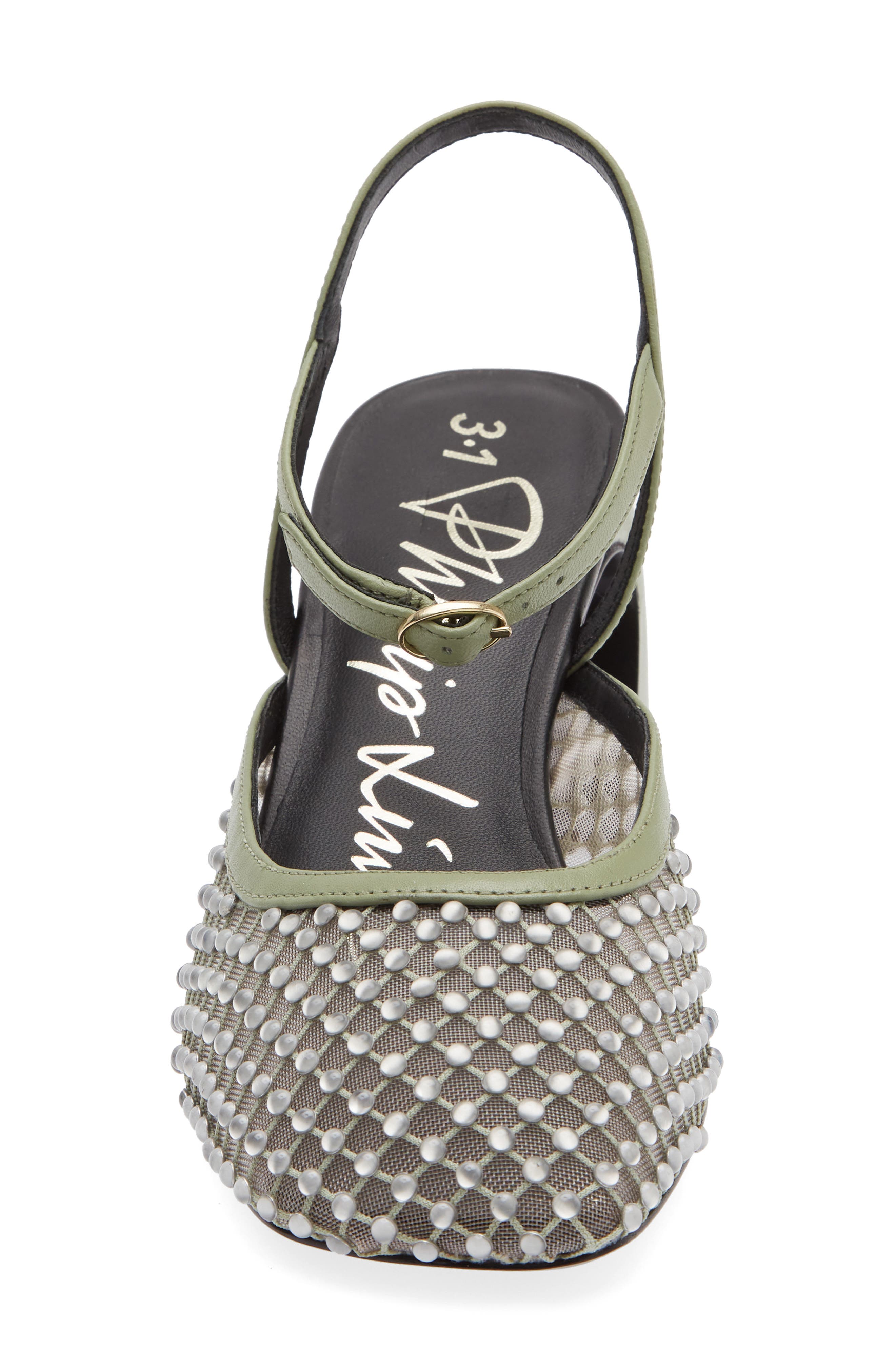 Embellished Ankle Strap Pump, Alternate, color, SAGE