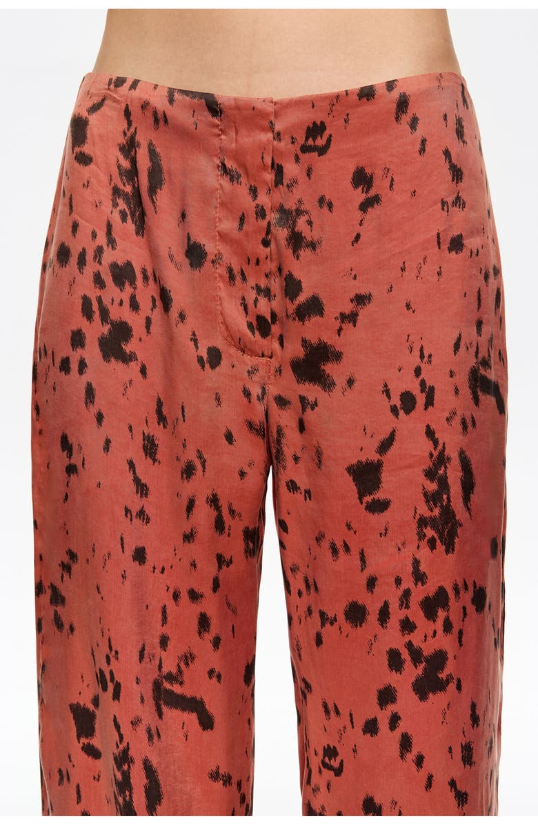 Bimba y Lola Lynx Straight Leg Trousers, No Waistband, Alternate, color, Lynx Brown