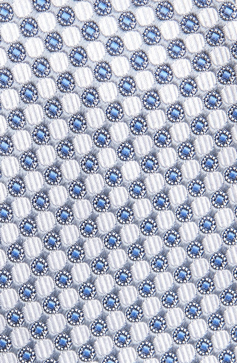 Nordstrom Neat Medallion Silk Tie, Alternate, color, Silver