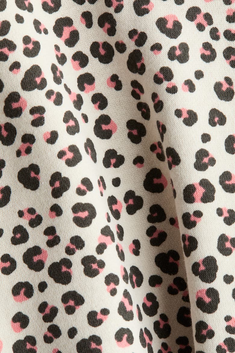 Printed Hoodie, Alternate, color, Cream/leopard print