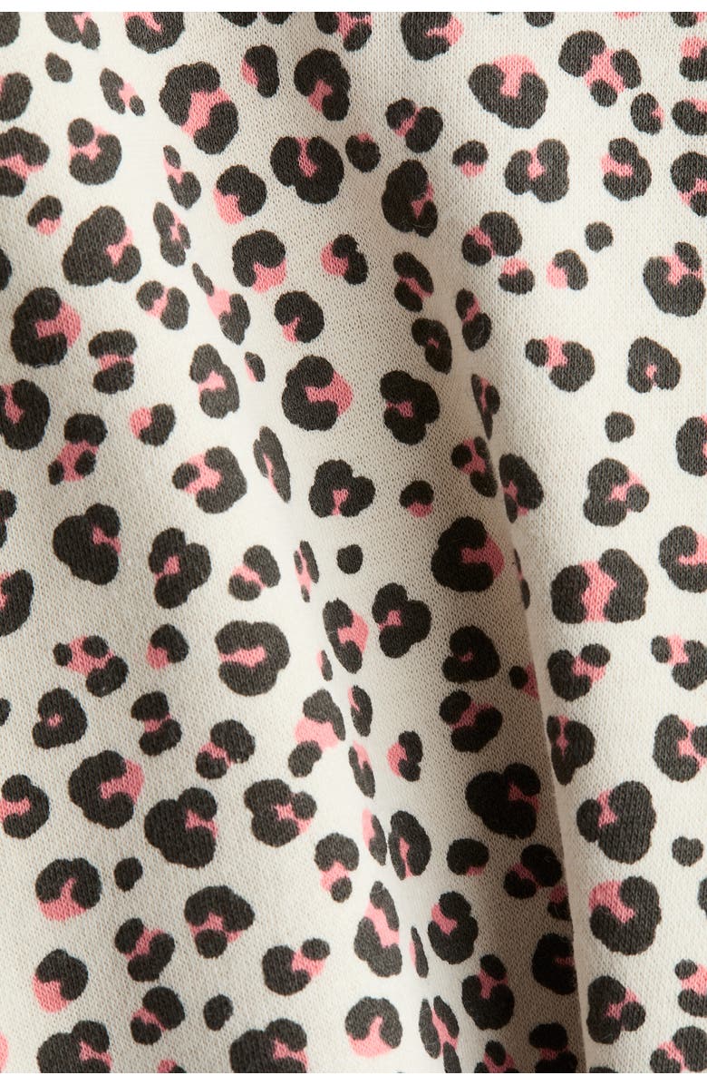 H&M Printed Hoodie, Alternate, color, Cream/Leopard Print