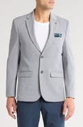 SOUL OF LONDON Textured Notch Lapel Double Button Blazer