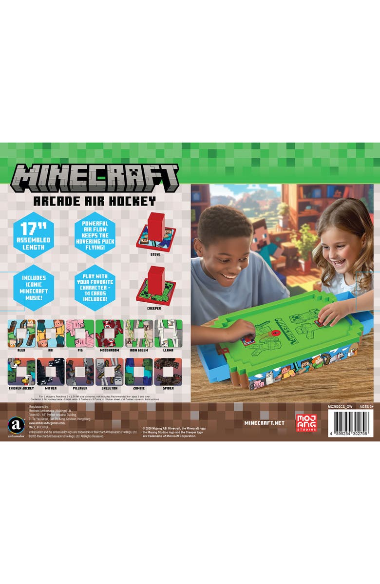 MINECRAFT Arcade Air Hockey - Overworld - Core Series, 17" Tabletop Game, Alternate, color, Multicolored