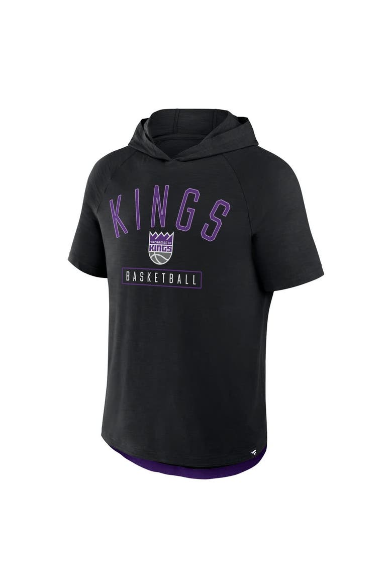 Men's Fanatics Black Sacramento Kings Pass Legend Raglan Hoodie T-Shirt, Alternate, color, Black