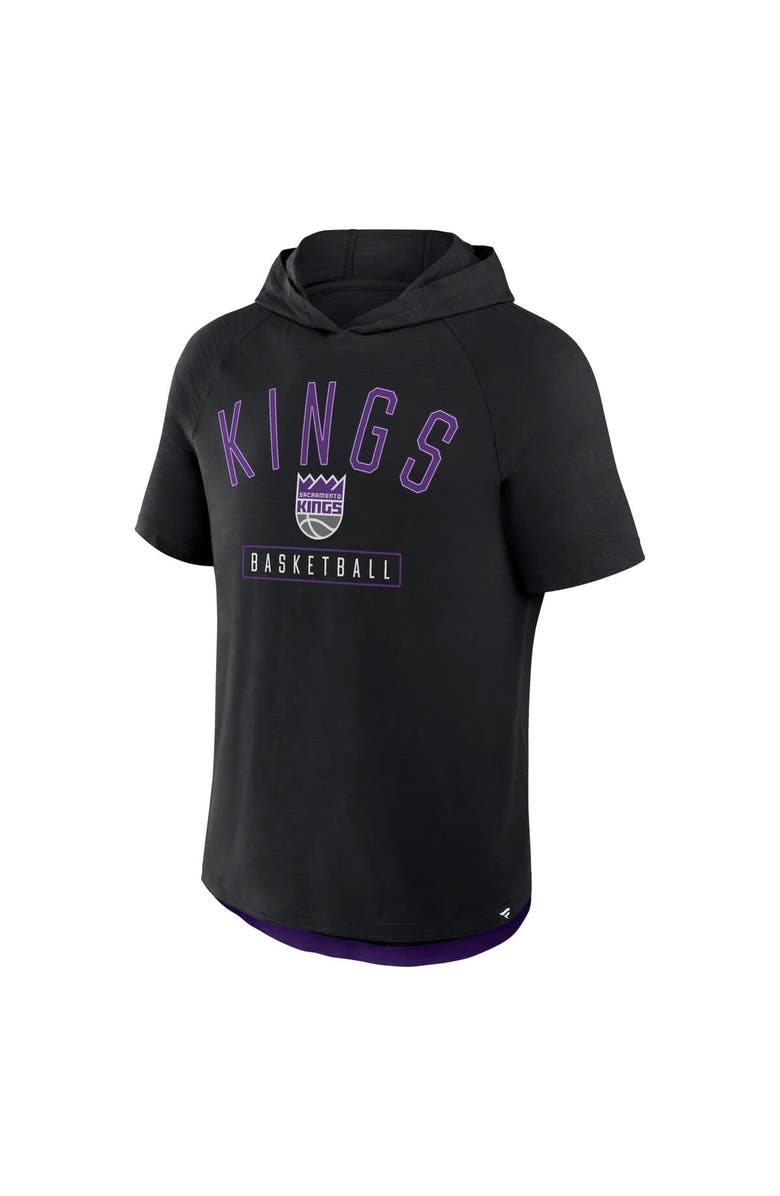 FANATICS Men
s Fanatics Black Sacramento Kings Pass Legend Raglan Hoodie T-Shirt, Alternate, color, Black
