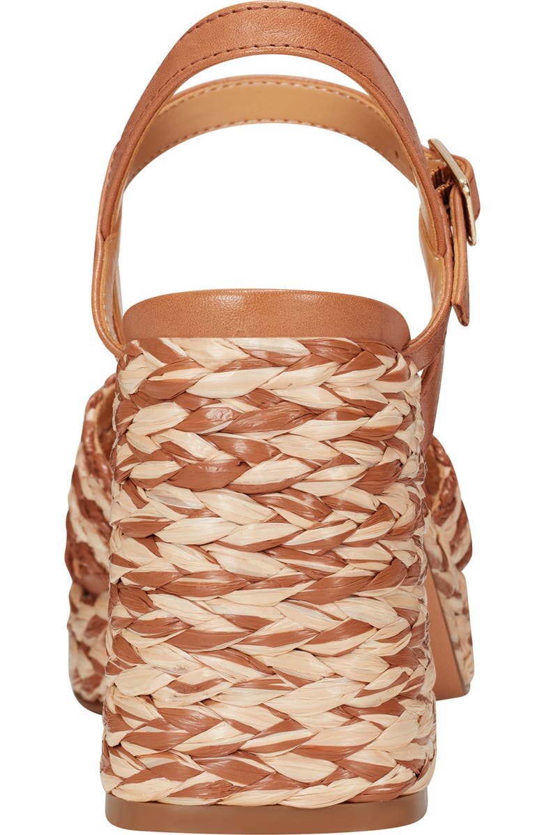 Marc Fisher LTD Juliey Ankle Strap Platform Sandal, Alternate, color, Brown/ Beige