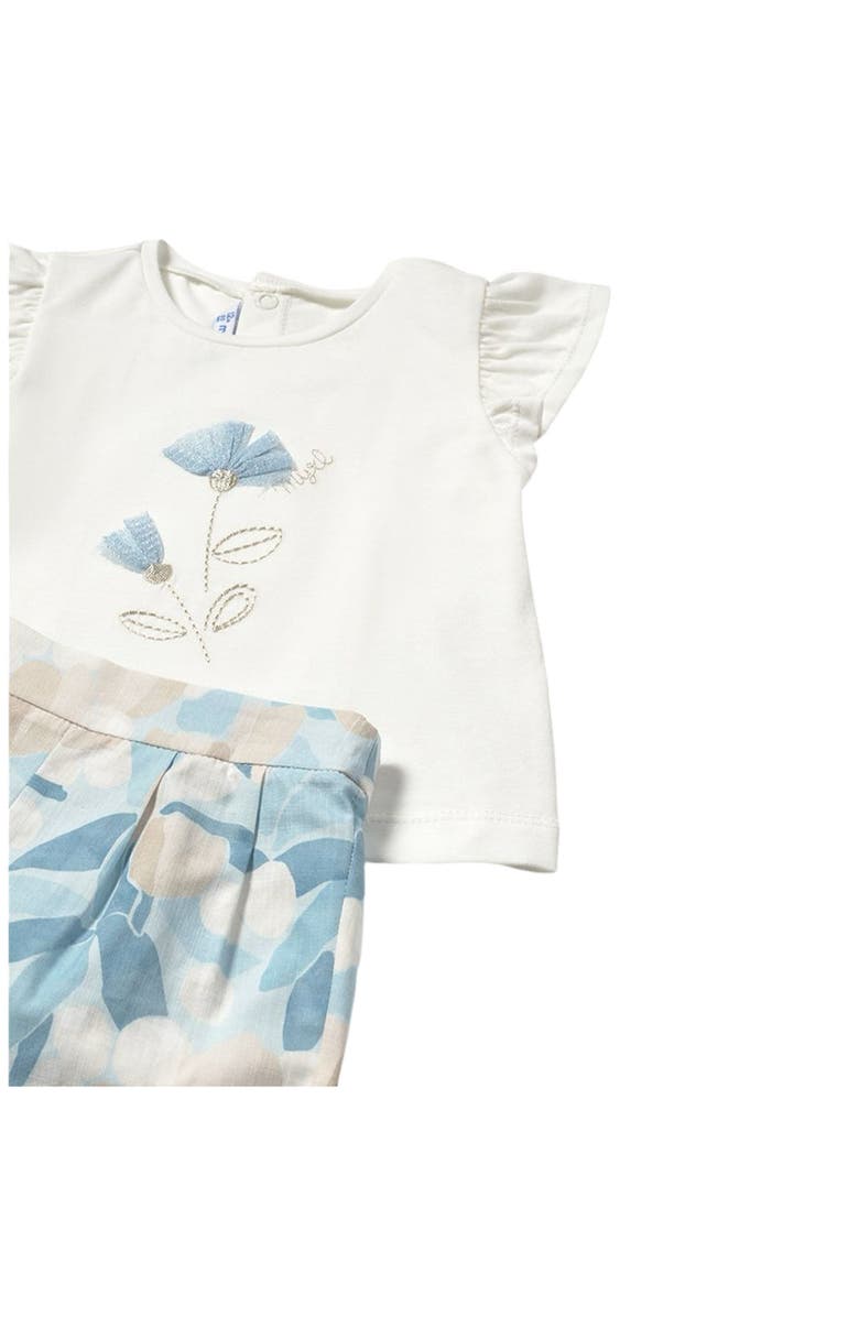 Mayoral Floral Bermudas Set, Alternate, color, Sky