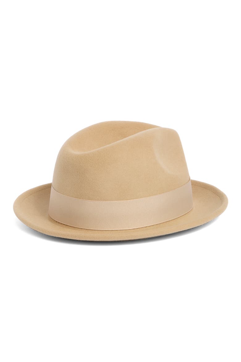 Wool Felt Fedora, Alternate, color, CAMEL