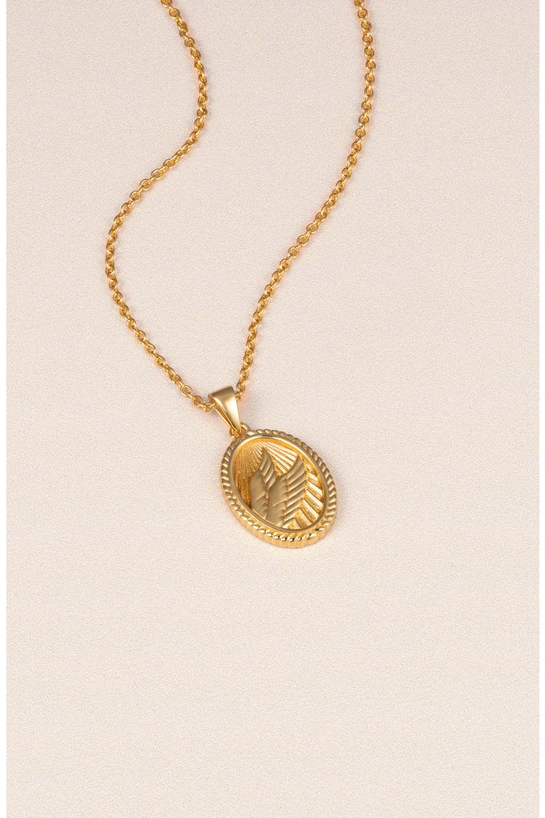 Victory Wings Pendant Necklace, Alternate, color, GOLD
