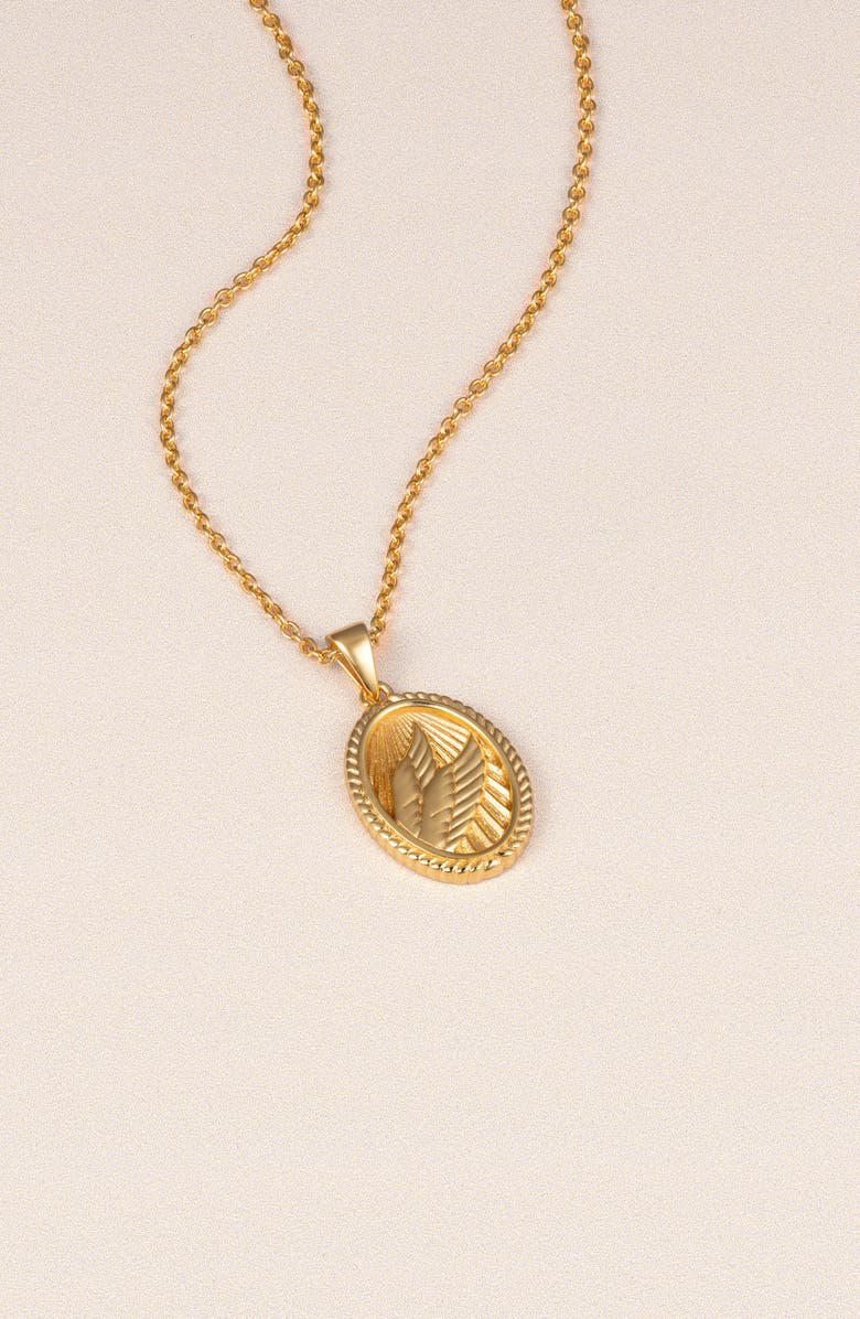 Vincero Victory Wings Pendant Necklace, Alternate, color, Gold